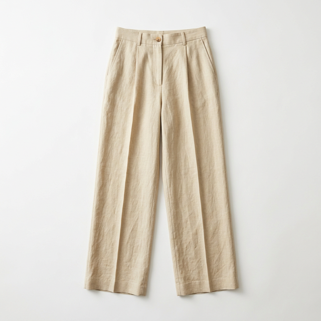 Geniş Keten Pantolon